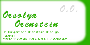 orsolya orenstein business card